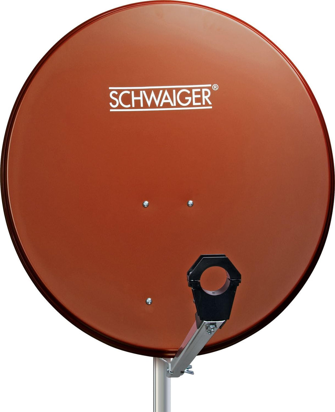 Schwaiger SAT-Spiegel 80cm, Alu, Rund Ziegelrot