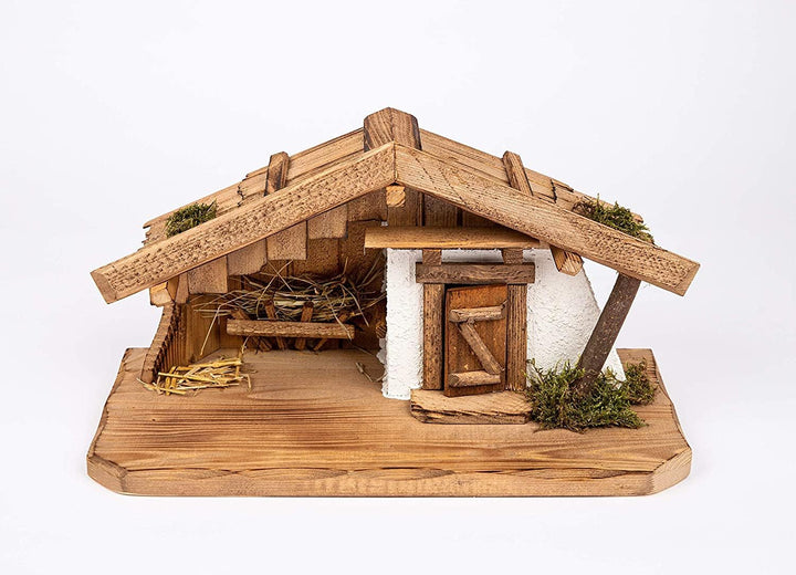 Woidwerk Manufaktur Weihnachtskrippe Krippe Krippenstall (W016) Weihnachten Weihnachtskrippen Krippe