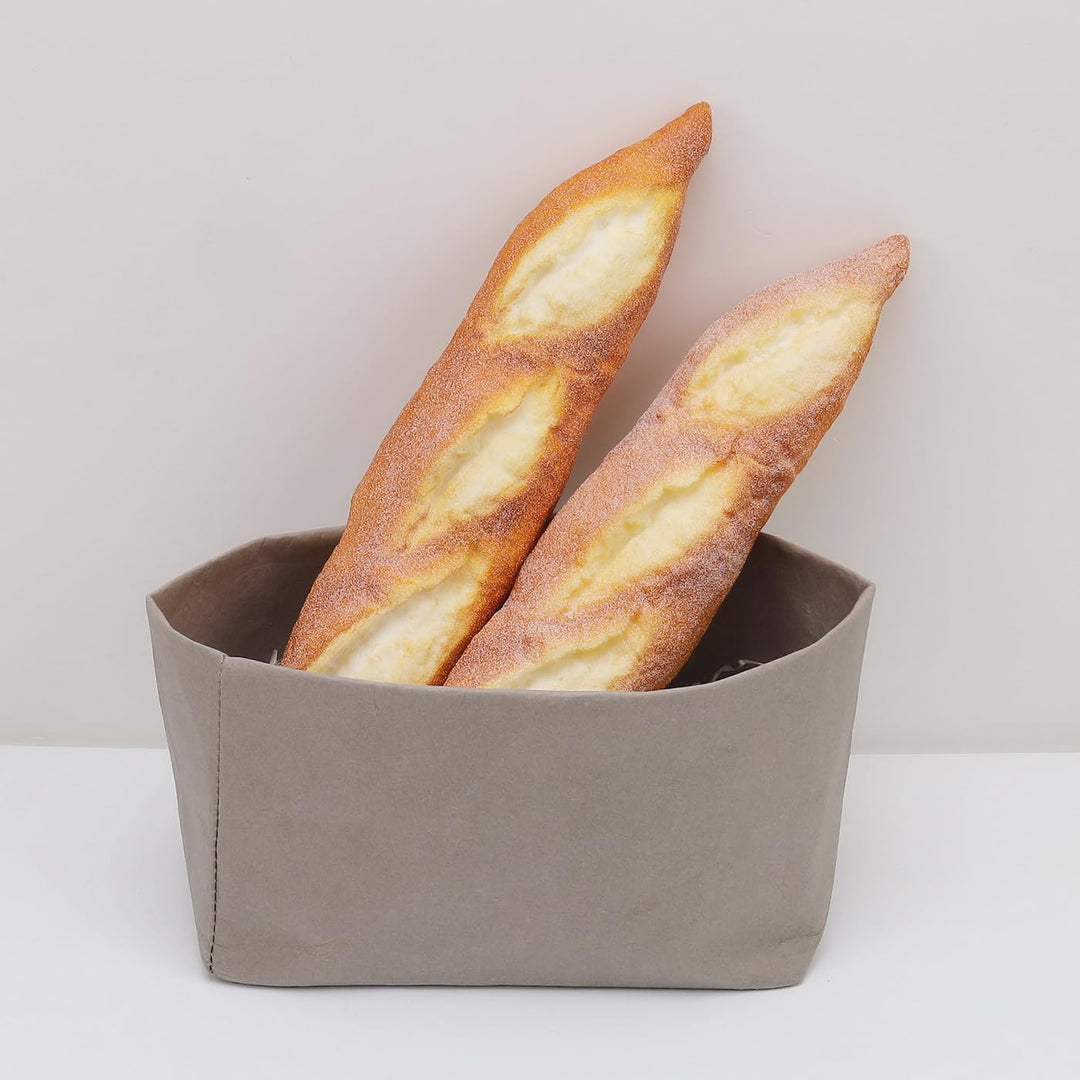 Funzhan 2 Stück Künstliches Brot Realistische Lange Laib Künstliche Baguette Bäckerei Dekoration Gef
