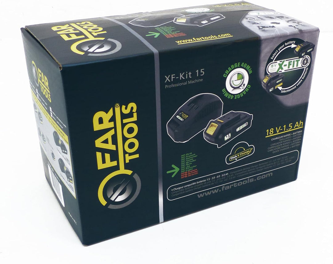 Fartools xf-kit 15 Akku 1,5 Ah mit Ladegerät Schnelle