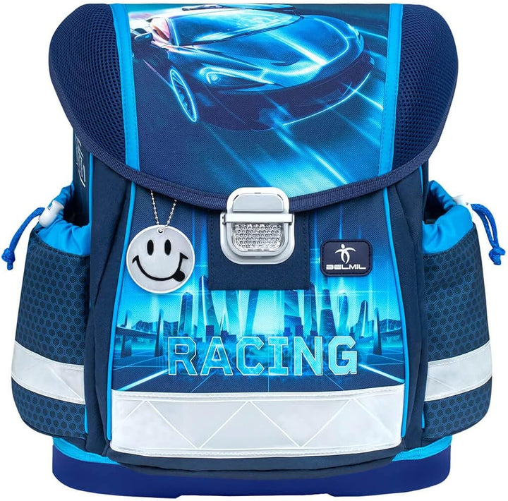 Belmil Classy Schulranzen Set 4 - teilig (403-13/AG/S) M Racing Blue Neon, M Racing Blue Neon