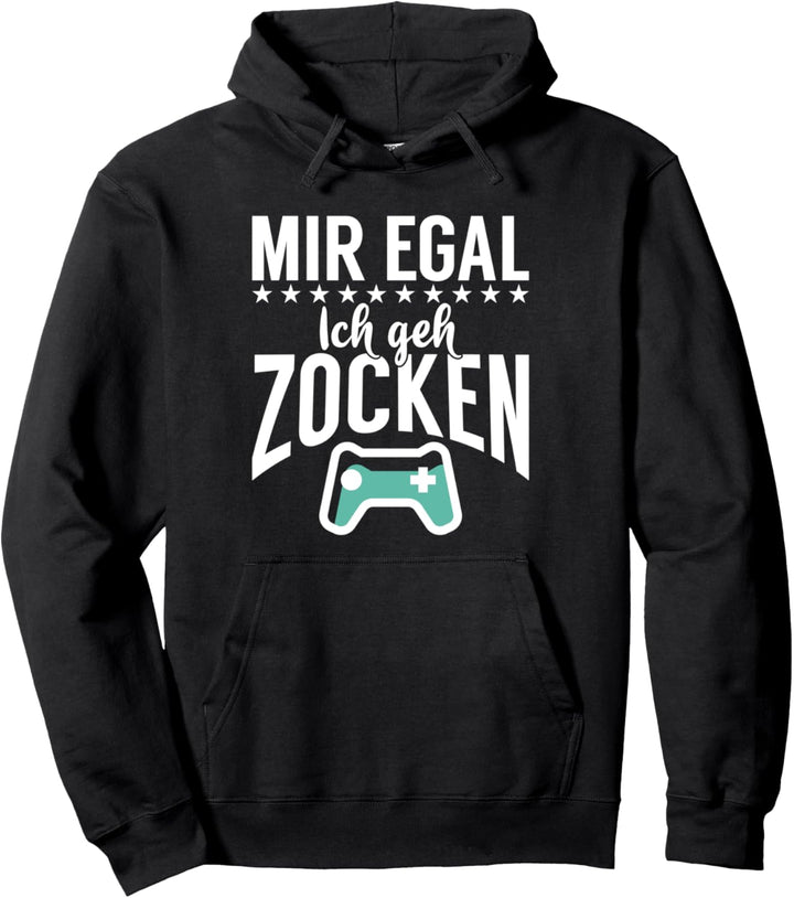Egal Ich Geh Zocken Gamer Lustige Weihnachts Geschenk Pullover Hoodie
