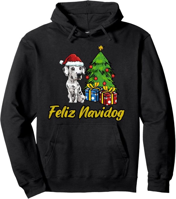 Feliz Navidog Dalmatiner Geschenk Hunde Weihnachts Pullover Hoodie