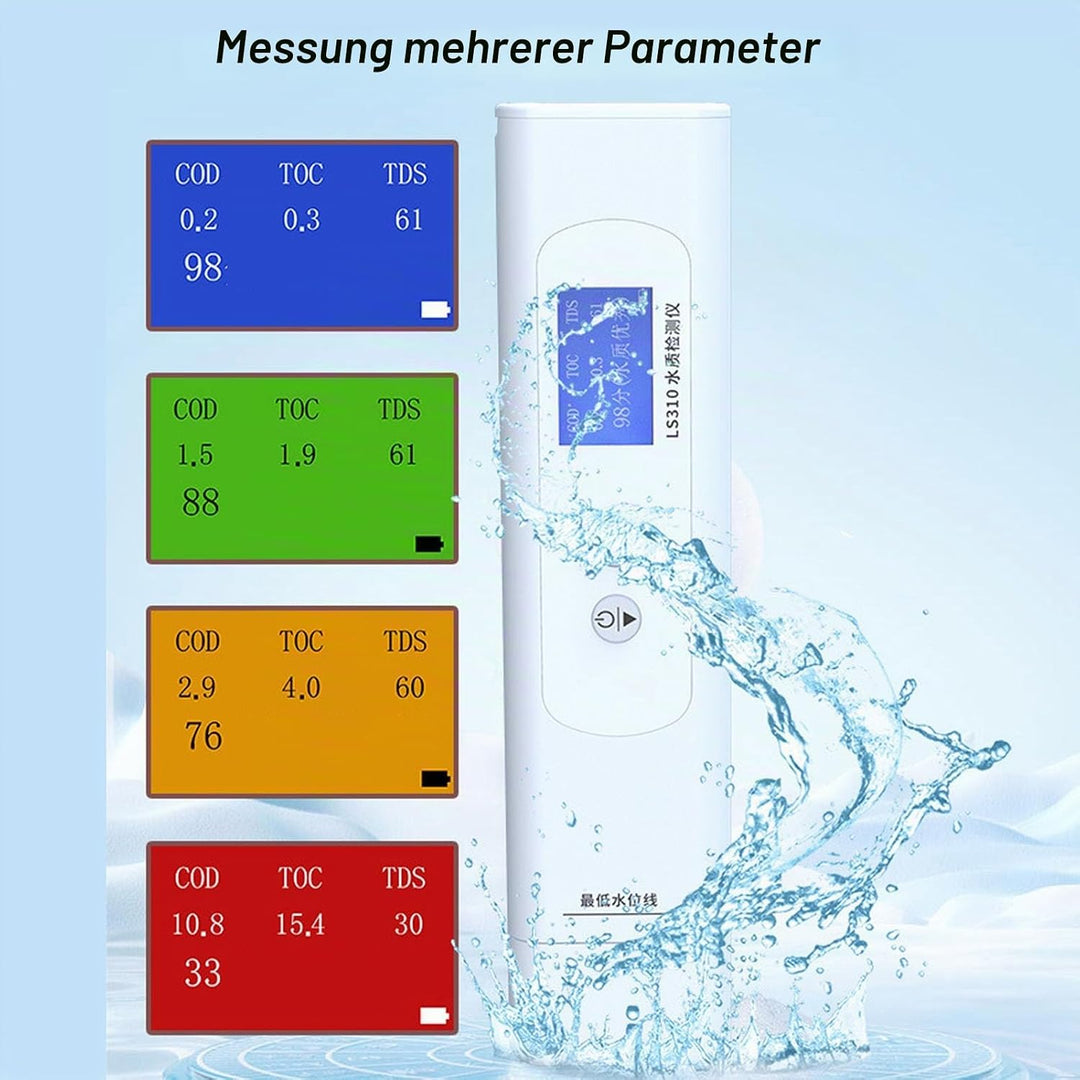 Wasserqualitätstester 6 in 1 CSB Temperatur TOC Leitfähigkeit TDS UV275 Tester Digitaler Wasserteste