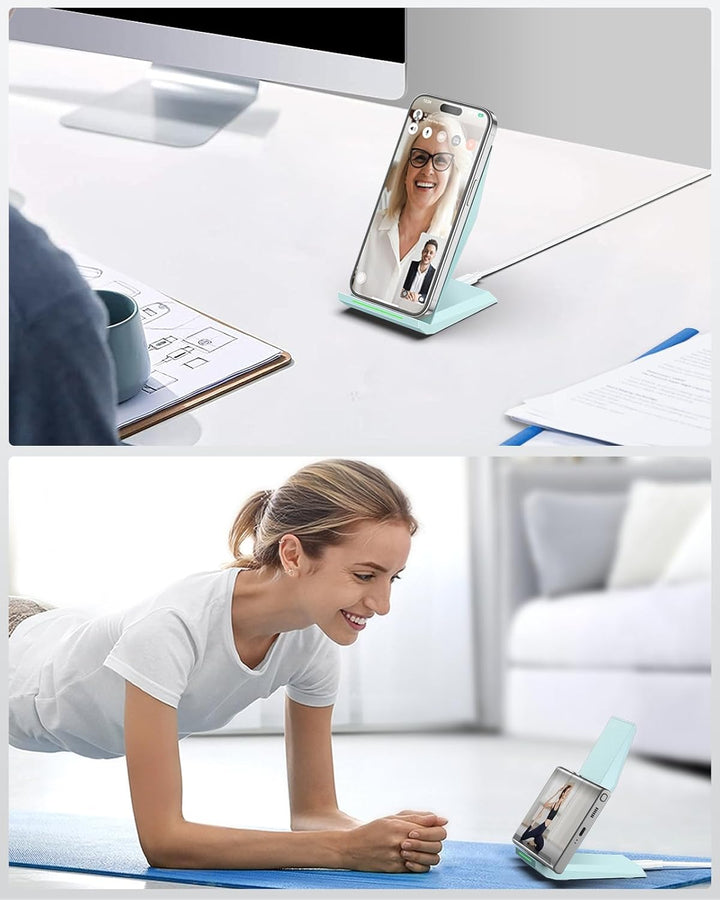 Fast Wireless Charger,NANAMI Qi kabelloses Ladegerät (mit USB C ladegerät 20W PD Adapter) für Apple