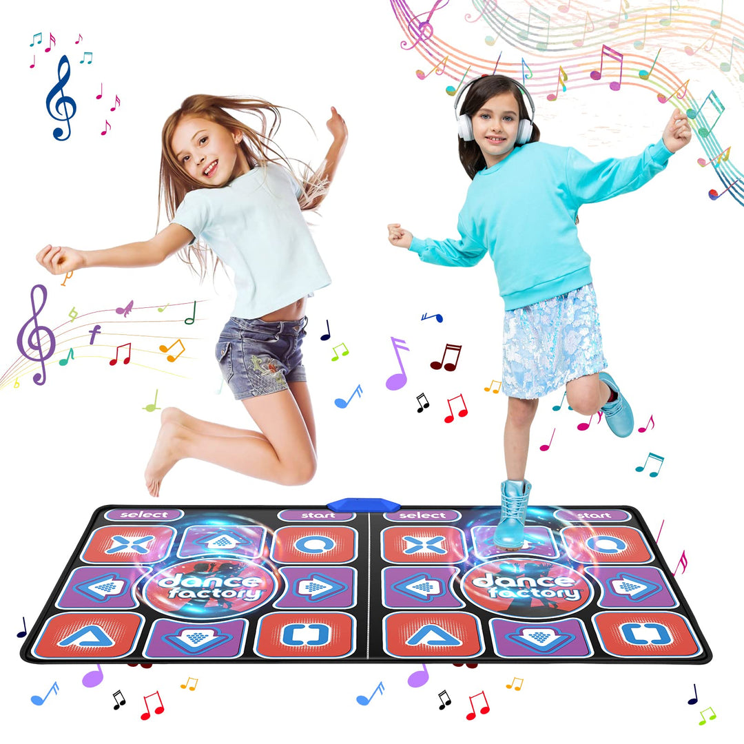 Ultimate Family Fun Double Tanzmatte – rutschfeste kabellose Tanzmatte mit mehr als 200 Spielen und