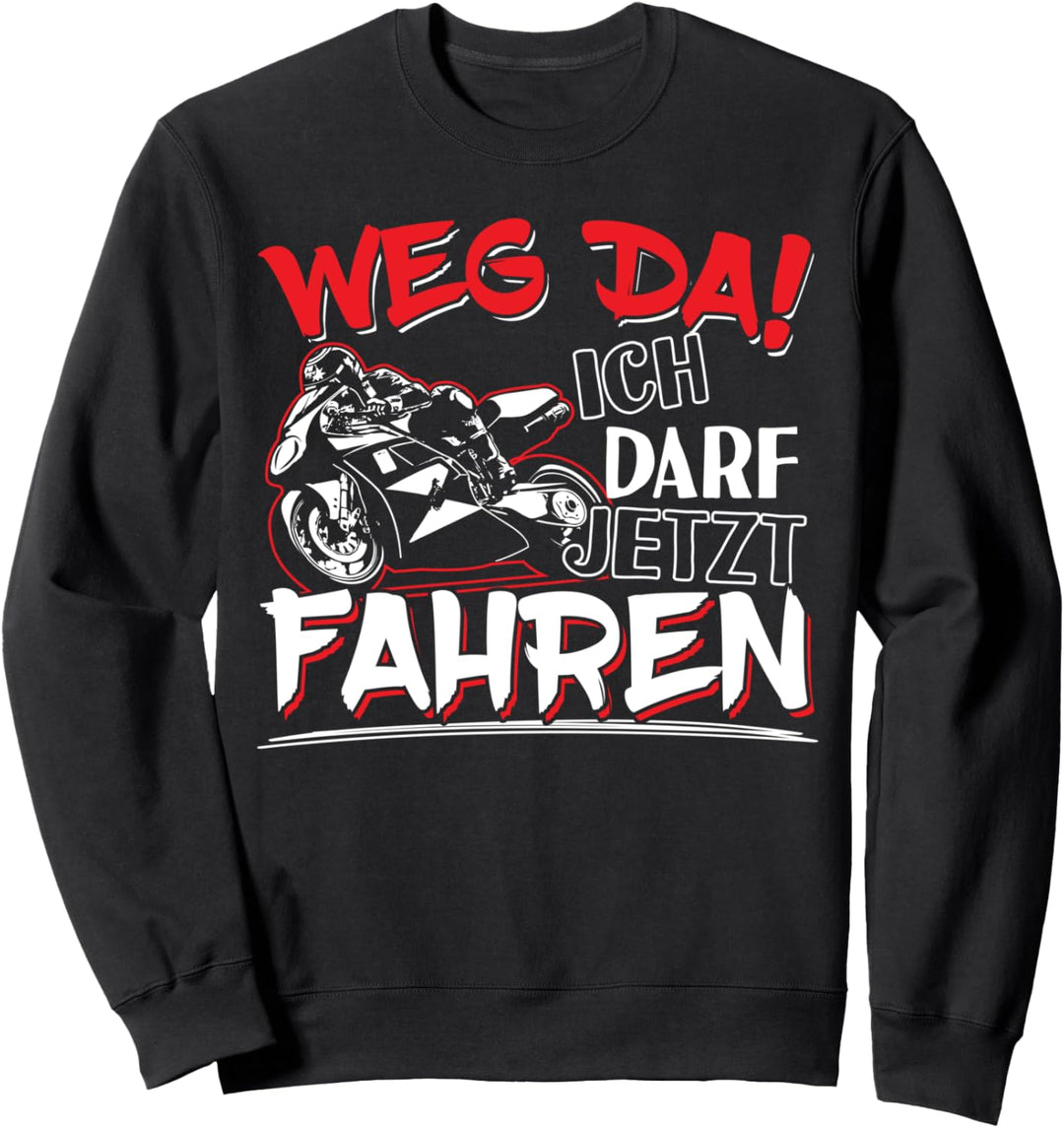 Motorrad Führerschein Bestanden Geschenk für Motorradfahrer Sweatshirt