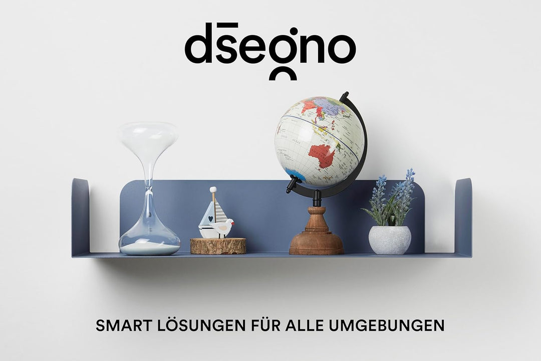 D-Segno Wandregal Metall - Regal Wand, Einzigartiges minimalistisches und modernes Design, Wandbuchh