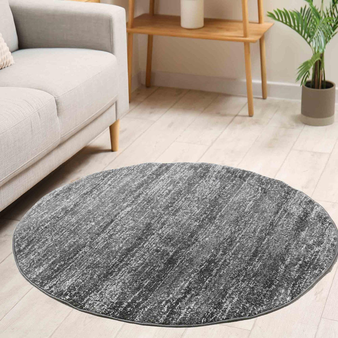 VIMODA Teppich Modern Grau Kurzflor Meliert Farbecht Pflegeleicht, Masse:120 x 170 cm, 120 x 170 cm