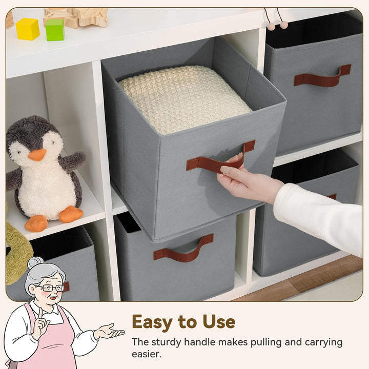 GRANNY SAYS Aufbewahrungswürfel Stoff, 6 Stück Aufbewahrungsboxen für Würfelregal, Regalkörbe 27 x 2