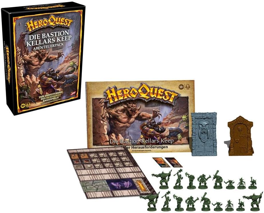 Hasbro Hill HeroQuest Die Bastion Kellars Keep Abenteuerpack, ab 14 Jahren, HeroQuest Basisspiel erf