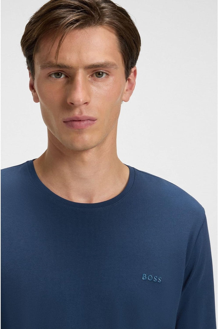 BOSS Herren Mix&Match Ls-Shirt R 10259900 Loungew_Longsleeve S Open Blue, S Open Blue