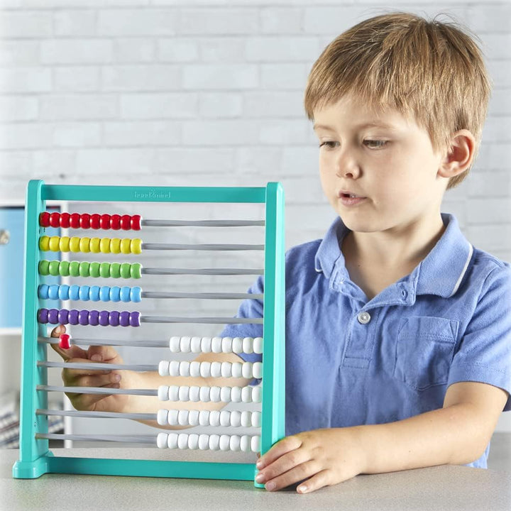 Learning Resources Kinder-Rechenrahmen aus Kunststoff mit Farbwechselfunktion, Mathe-Zählperlen für