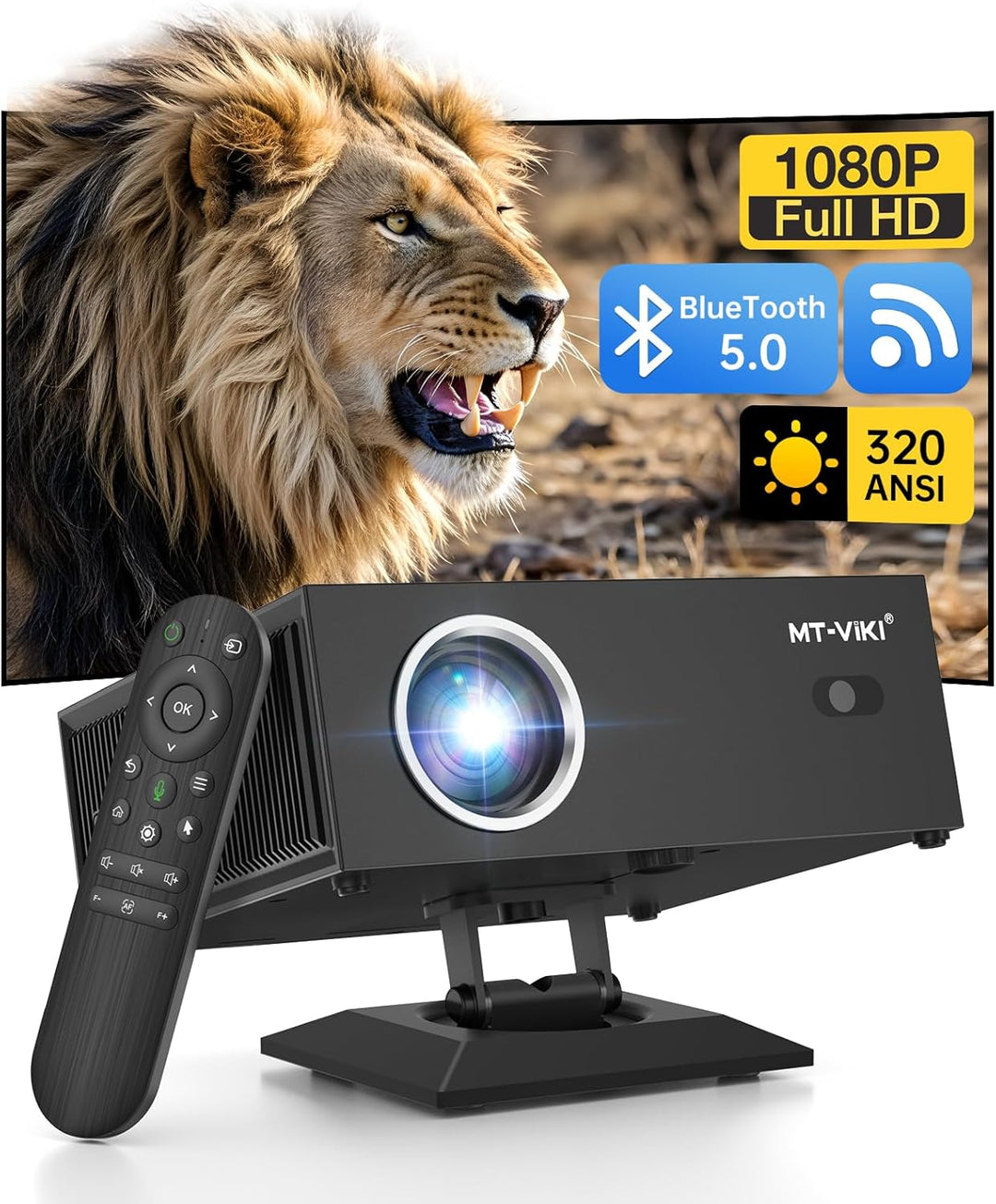 MT-VIKI 4K Smart Beamer DLP Projektor Unterstützt 320 ANSI Autofokus + Auto-Trapez + Hindernisvermei