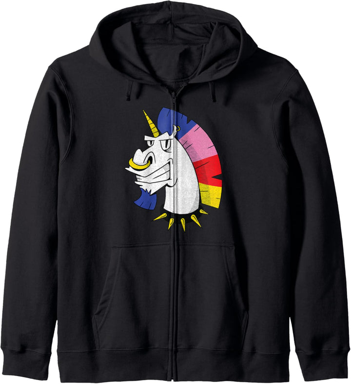 Heavy Metal Einhorn Kapuzenjacke