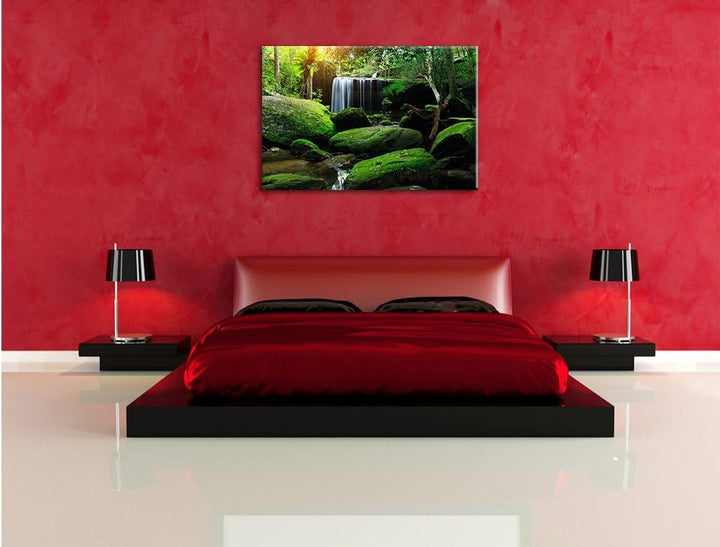 Pixxprint Regenwald in Thailand als Leinwandbild/Grösse: 100x70 cm/Wandbild/Kunstdruck/fertig bespan