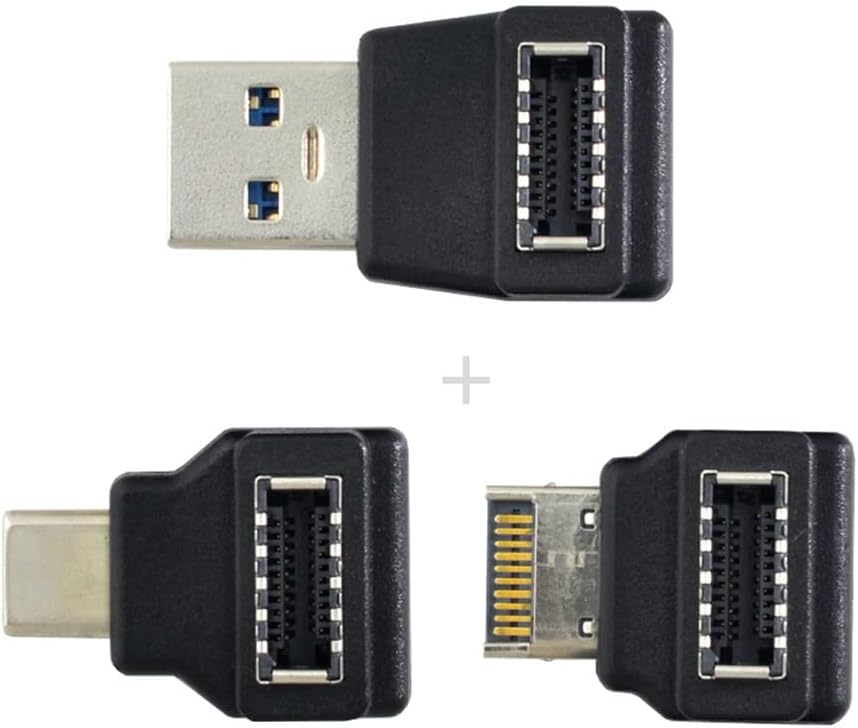 Xiwai 3 x USB 3.1 Frontplattenleiste, Buchse Typ E auf Stecker Typ-A &amp; Typ-C USB-C Motherboard-Verlä