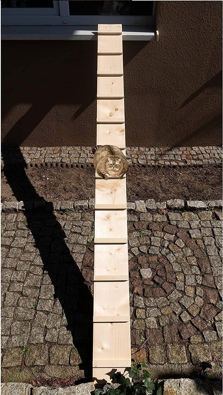 Katzenleiter Katzentreppe Katzenstufe für Balkon Treppe 1,2m ohne Befestigung