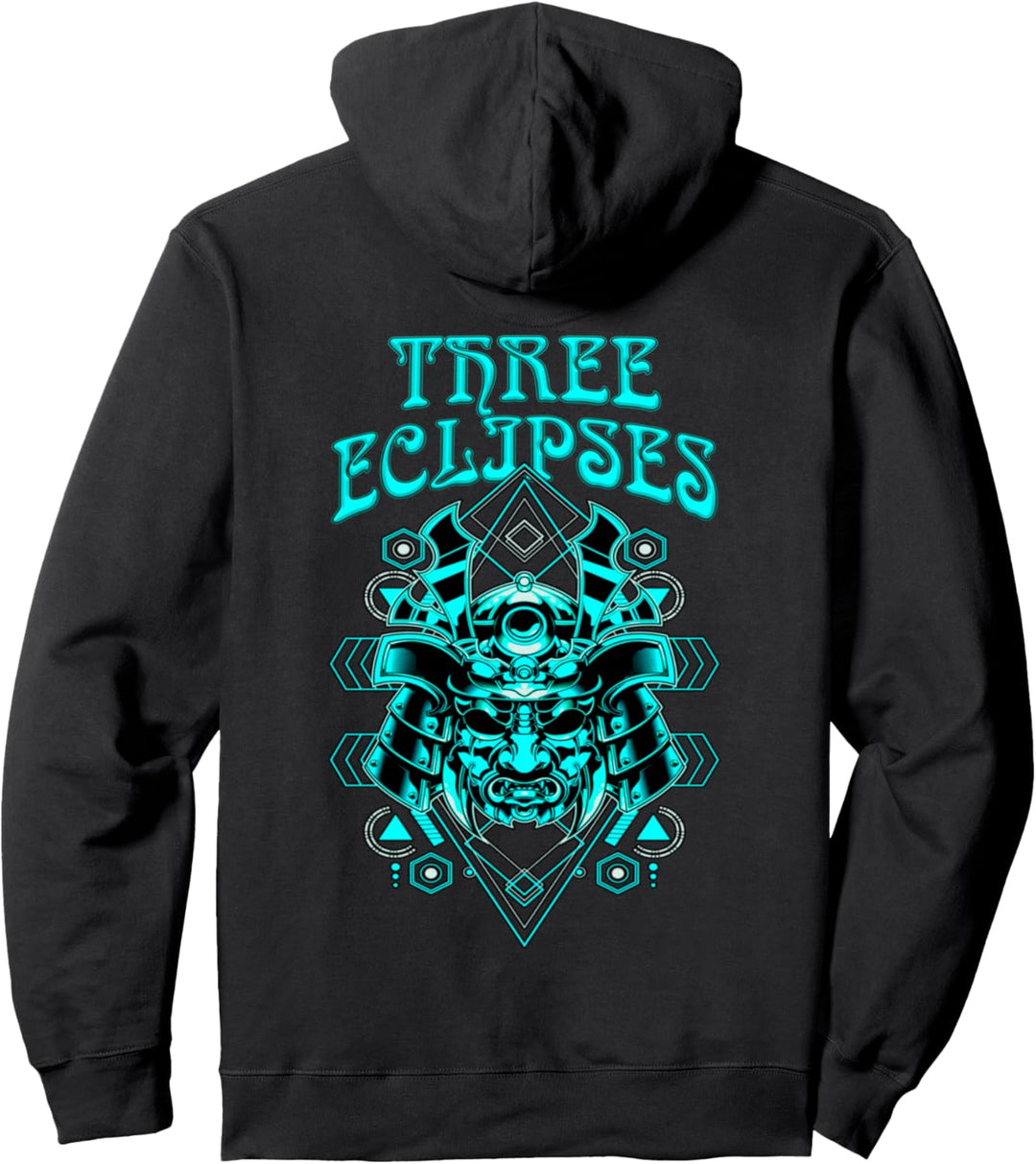 Japanische Samurai Cyborg Oni Maske Pullover Hoodie