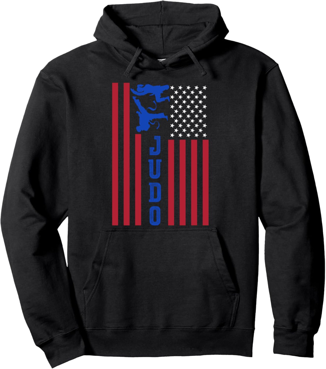 USA Flagge Sparring Ninja Kampfsportler Judoka Judo Pullover Hoodie