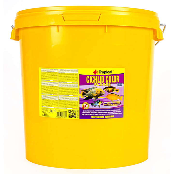 Tropical Cichlid Color Flakes - farbverstärkendes Flockenfutter mit Beta-Glucan, 1er Pack (1 x 21 l)