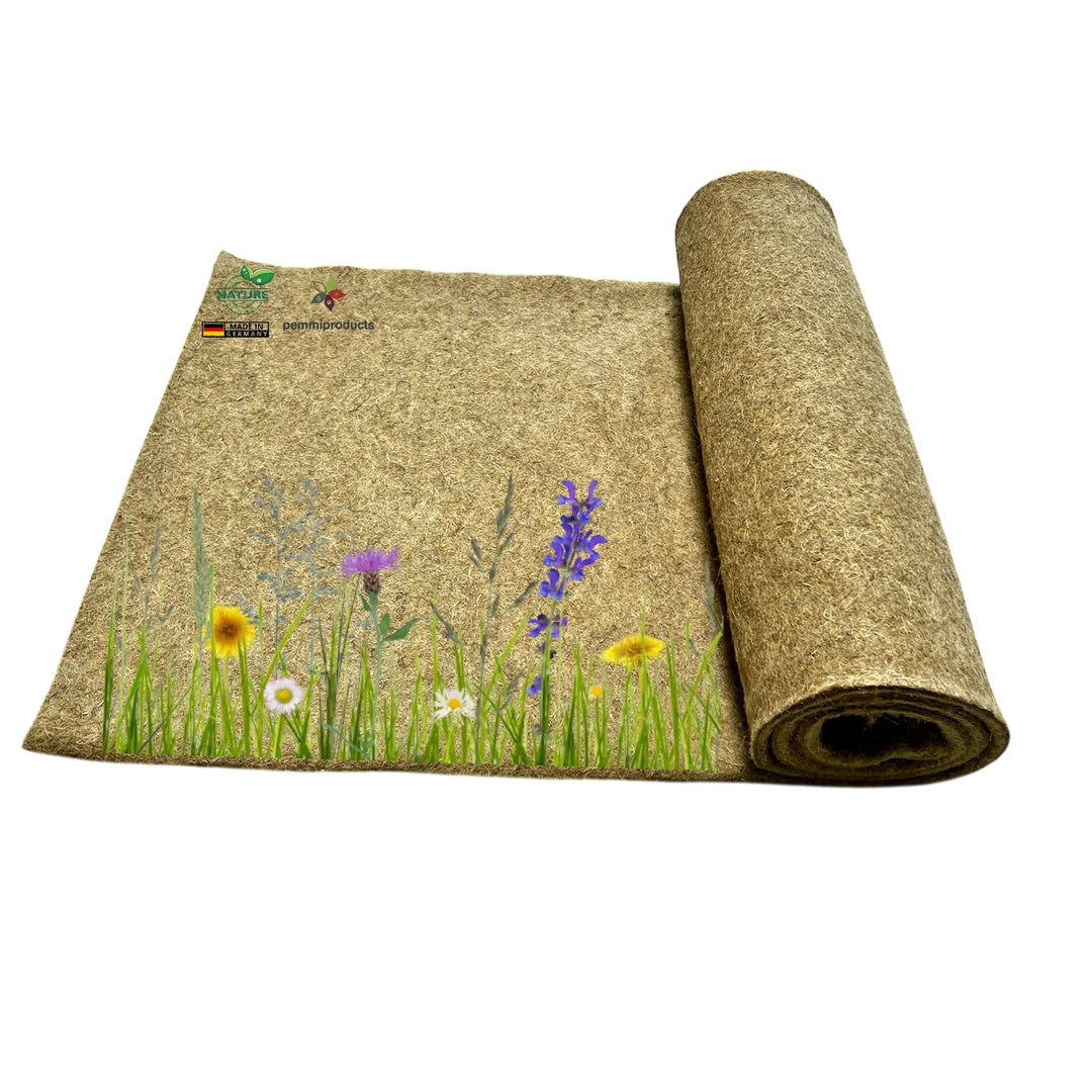 Nagerteppich 100% Hanf, 0,70 m x 5 m, ca. 0,5 cm dick,Nagermatte, Hanfmatte für Kaninchen,Meerschwei