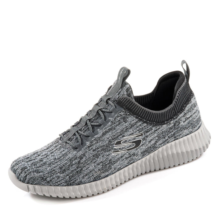 Skechers Herren Elite Flex Hartnell Halbschuhe 39.5 EU Gray Black Mesh Trim, 39.5 EU Gray Black Mesh