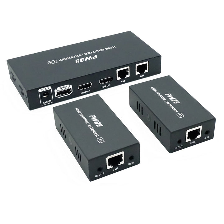 PW-HTS0102IR（POC） 1X2 Port HDMI Splitter Extender/Verteiler Ultra HD 1080P Ohne Verzögerung 60m über