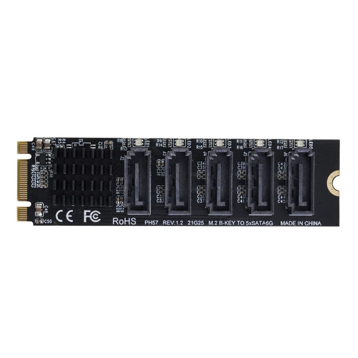Xiwai NGFF Key B+M auf SATA 3.0 6 Gbit/s 5 Ports Adapter Converter Port Select JMB575 NGFF B/M-Key t