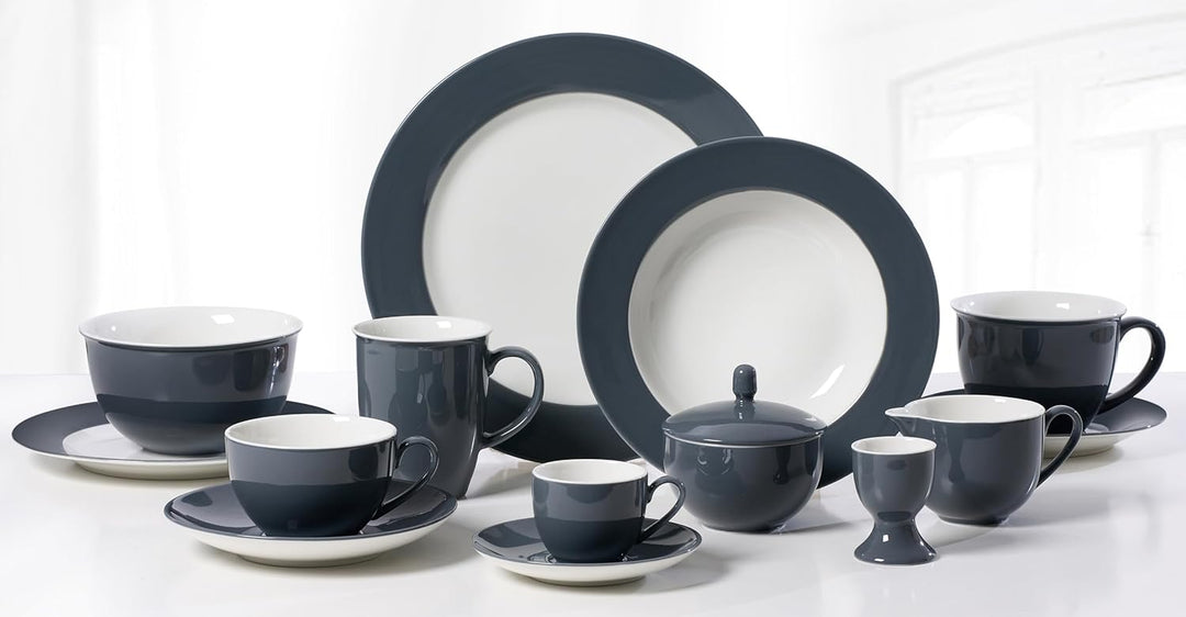 Kaffeeservice Doppio, 12-teilig, Anthrazit Anthrazit Kaffeeservice, Anthrazit Kaffeeservice