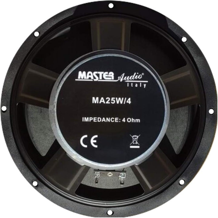 1 MASTER AUDIO MA25W/4 MA 25W/4 professioneller woofer tieftöner 25,00 cm 250 mm 10" 250 watt rms 50