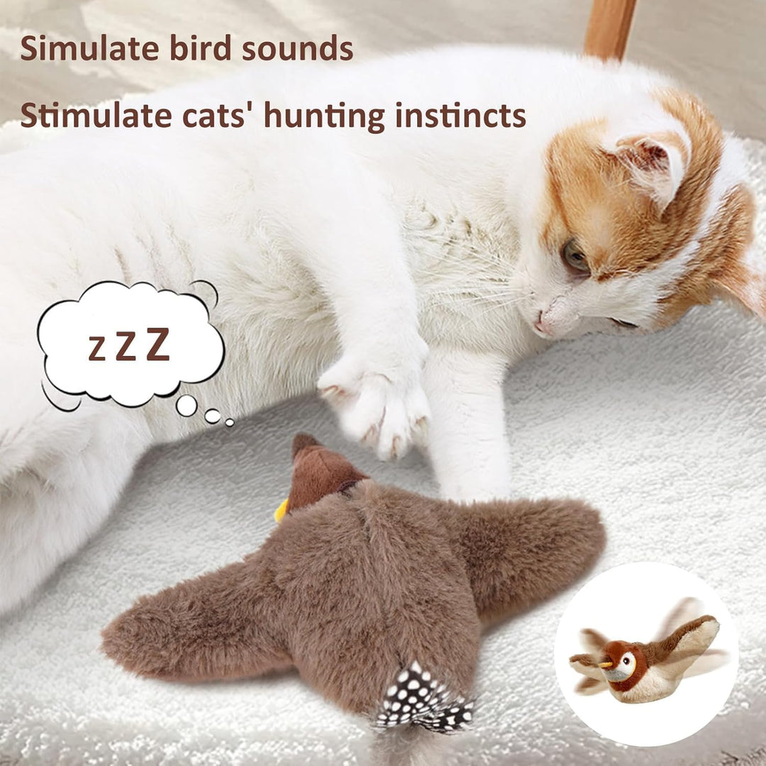Fliegendes Vogel Katze Spielzeug, Vogel Jagd Katzen Spielzeug, Chirping Spielzeug Flapping Flügel