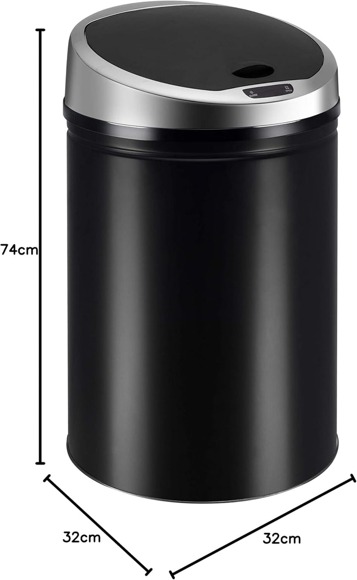 Ribelli Edelstahl Mülleimer 40 Liter - Abfalleimer mit Sensor - automatisches Öffnen und Schliessen