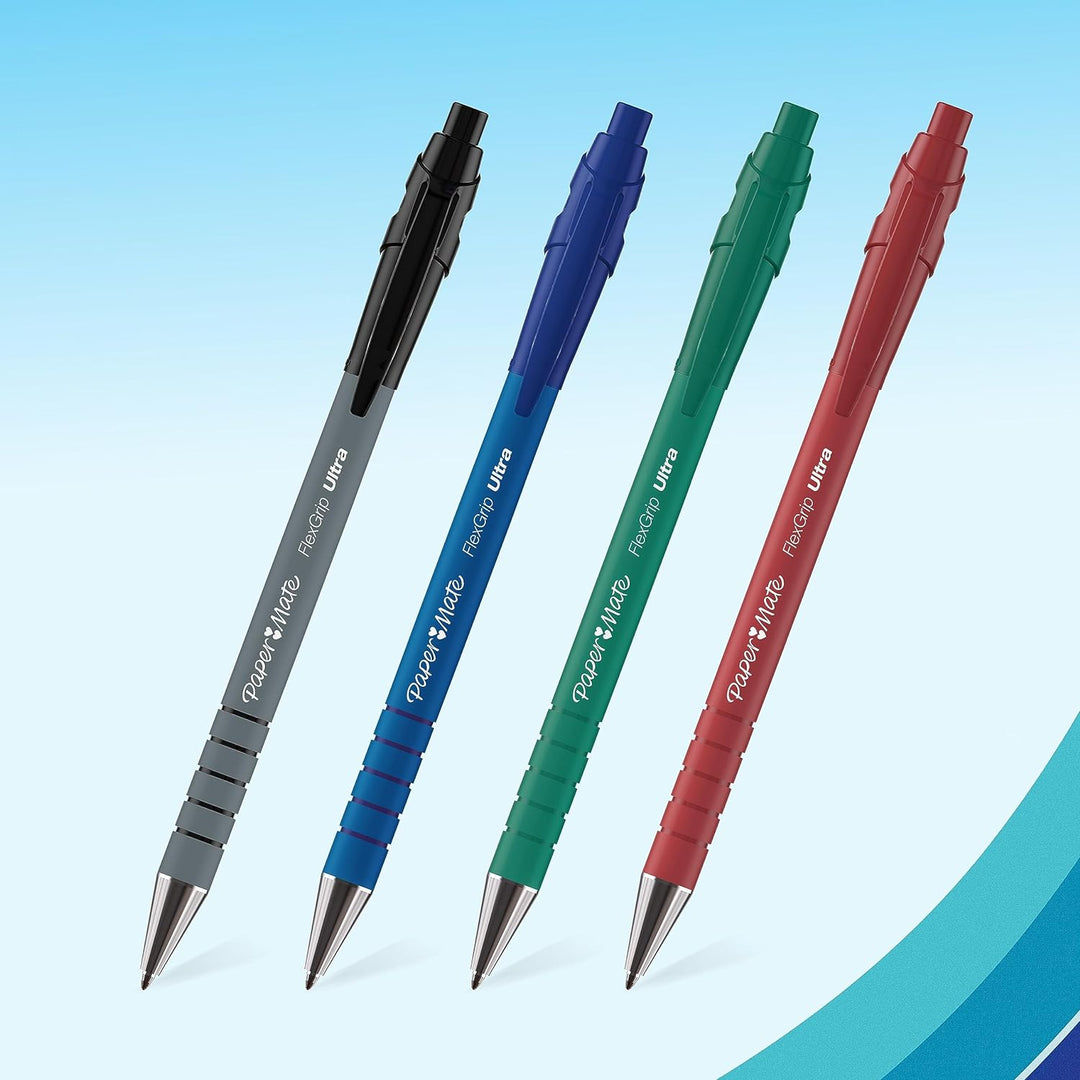 Paper Mate Flexgrip Ultra-Druckkugelschreiber | mittlere Spitze (1,0 mm) | schwarz | 36 Stück Mittle