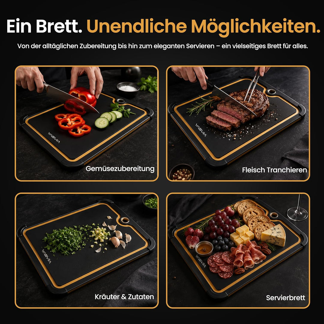 Schneidebrett aus Holzfaser (37 x 27,5 cm) – Spülmaschinenfest Verbund-Schneidebrett, Hohe Dichte, B
