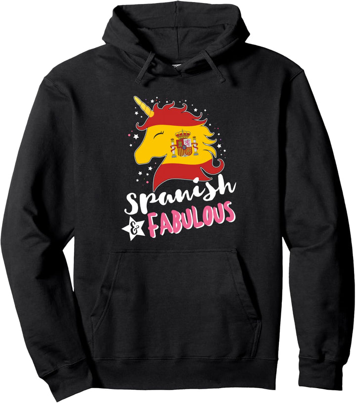 Spanisches Einhorn Spanien Flagge Pullover Hoodie