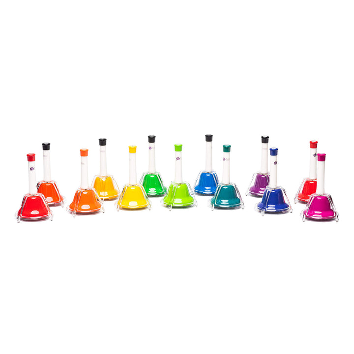 FUZEAU - 70610 - Set mit 13 gestimmten Glocken - 2 in 1 - zum Schlagen - 1 Farbe = 1 Note - Original