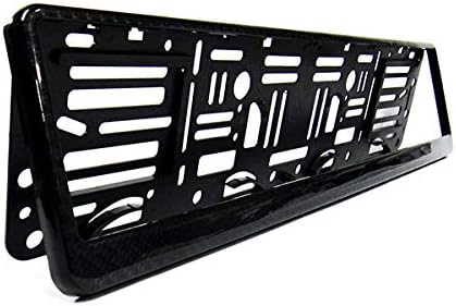 3D-Kohlefaserrahmen für EU-Kennzeichenhalter, schwarz, 2 Stück, Kfz-Kennzeichen