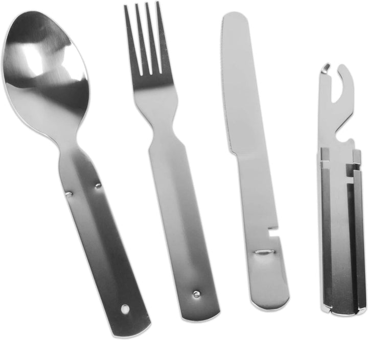 Original Bundeswehr Essgeschirrset Essbesteck + BW Aluminium Kochgeschirr Camping-Geschirr Besteck-S