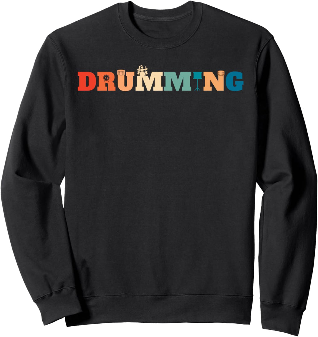 Retro Schlagzeug Trommler - Vintage Drummer Schlagzeuger Sweatshirt