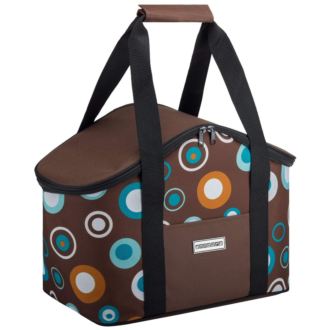 anndora Kühltasche 20 Liter - Farbwahl braun hellblau, braun hellblau