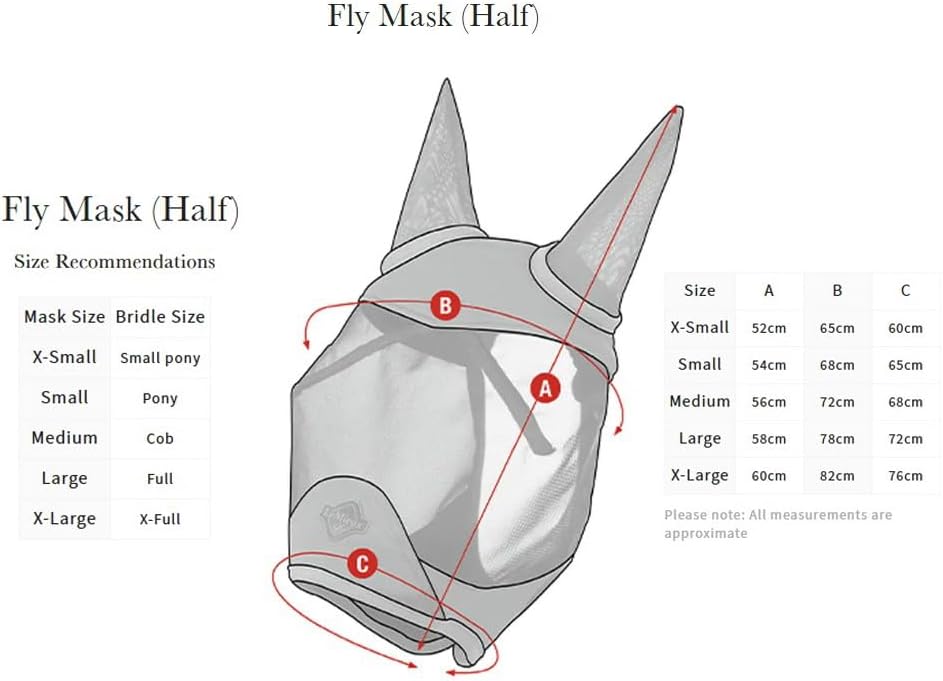 LeMieux Armour Shield Pro Fly Mask Half Fliegenmaske XL navy, XL navy