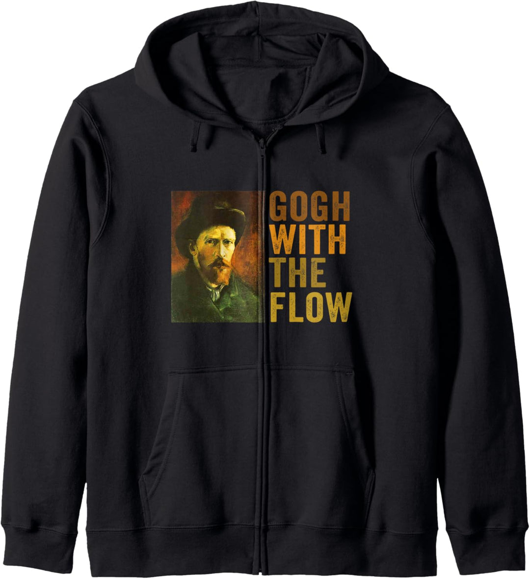 Go Gogh mit dem Flow Lustiges Van Gogh Wortspiel Meme Kapuzenjacke