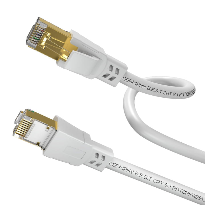 Cat 8.1 LAN Kabel Rund 15m – High Speed Ethernet Netzwerkkabel 40 Gbit/s 2000 MHz Patchkabel RJ45 S/