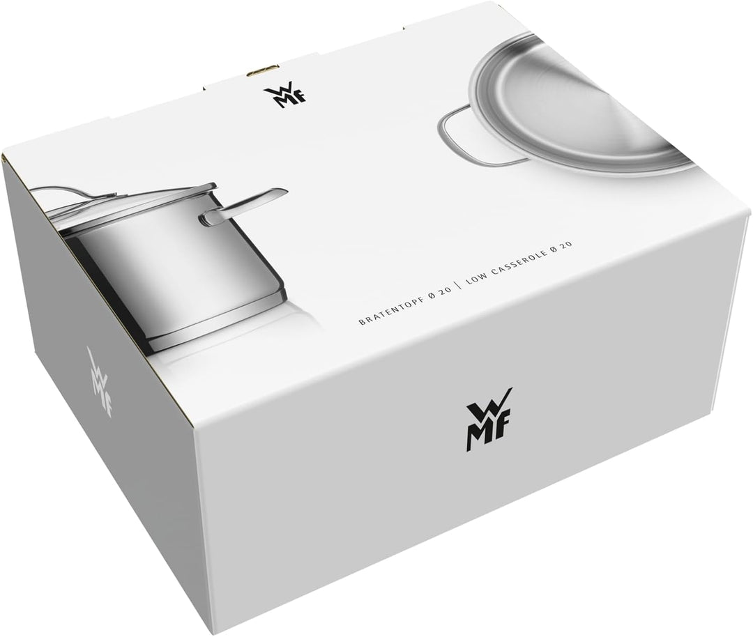 WMF Diadem Plus Kochtopf gross 20cm, Glasdeckel, Bratentopf Induktion 3l, Cromargan Edelstahl polier