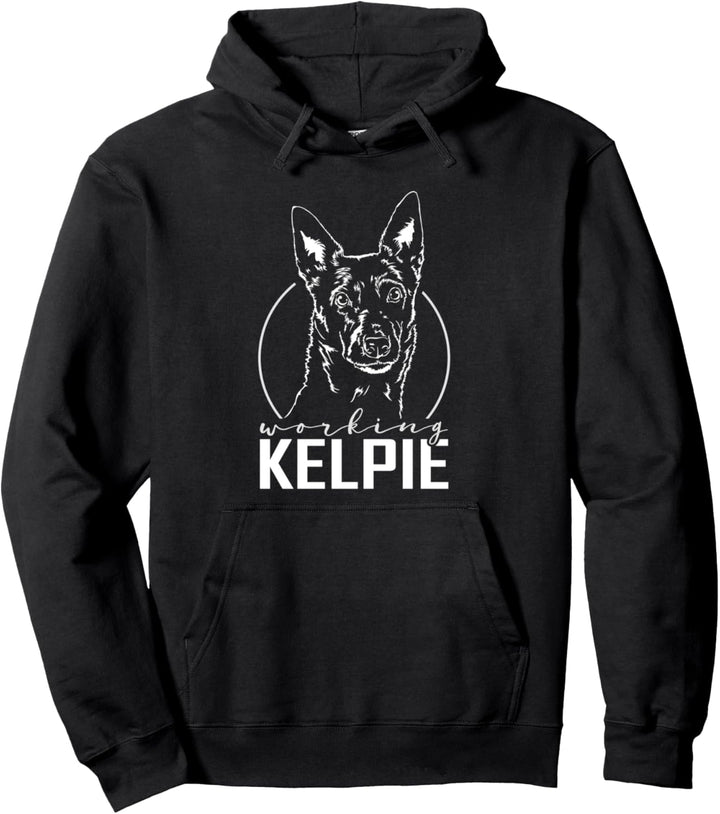 Working Kelpie Hütehund Hund Hunde Portrait Hunde Pullover Hoodie