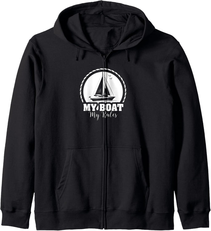 Mein Boot Meine Regeln - Kapitän, Skipper Kapuzenjacke