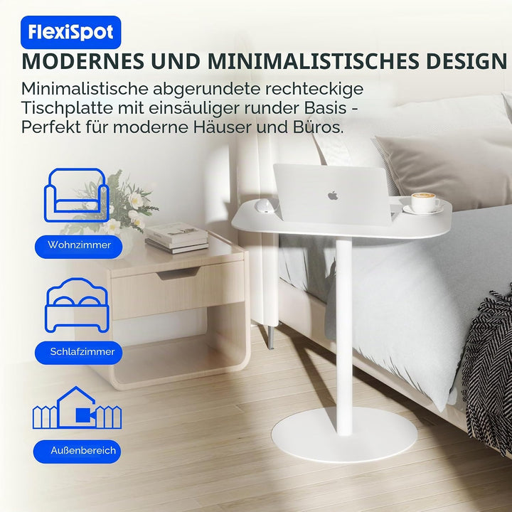 FLEXISPOT Moderner Beistelltisch aus kaltgewalztem Stahl – stilvoller Sofa- & Nachttisch für Wohnzim
