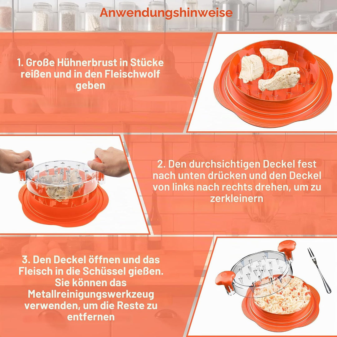 Hähnchen Zerkleinerer, 25 cm grosser pulled chicken shredder, Professionelles Fleischzerkleinerer mi