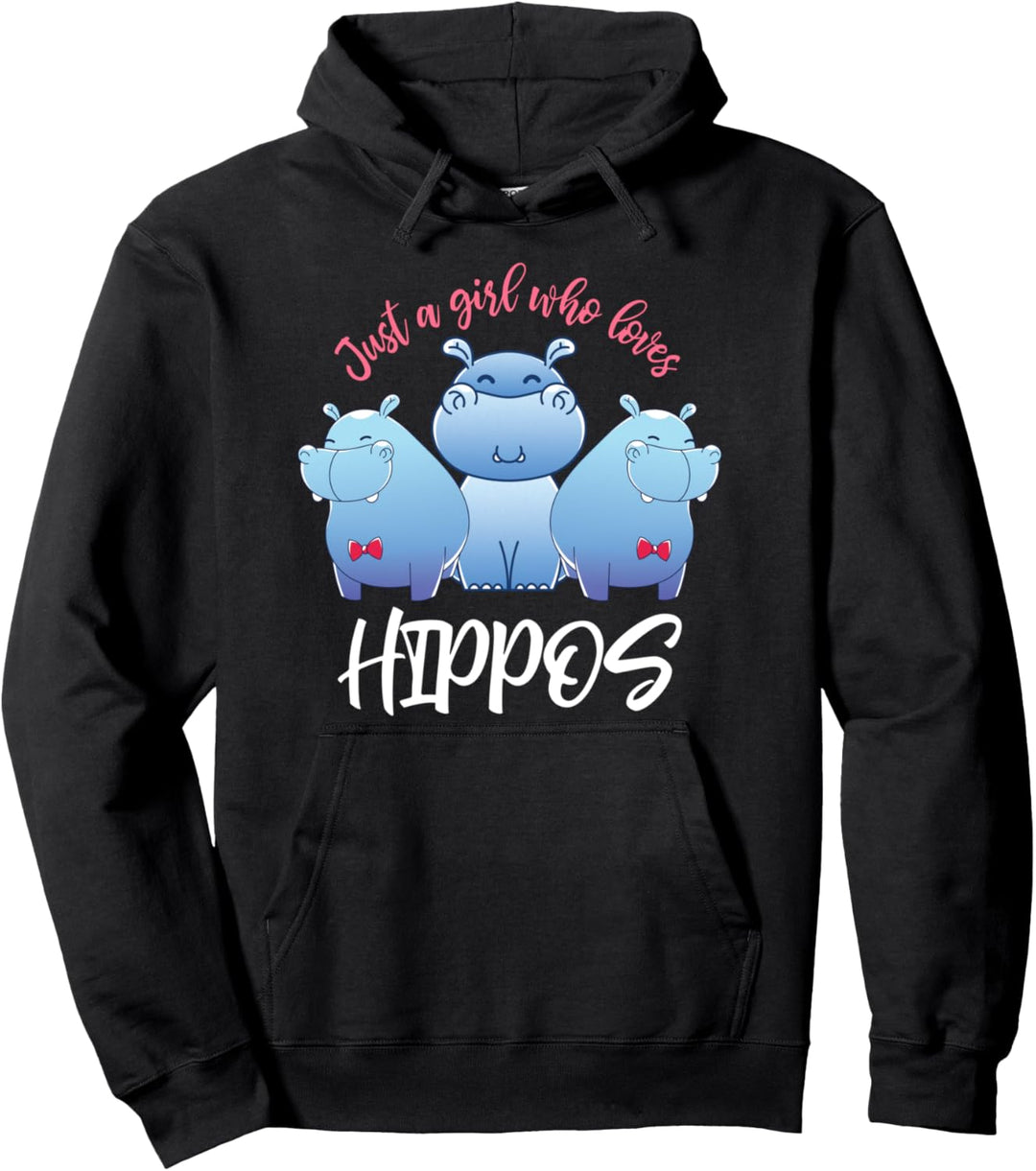 Afrika Safari Zoo Tier Hippo Geschenk Mädchen Nilpferd Pullover Hoodie